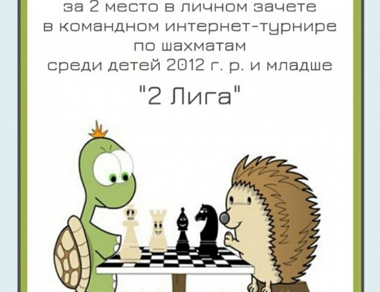 Новая победа «Королевского гамбита» в интернет-турнире по шахматам среди детей 2012г. и младше «2 Лига»