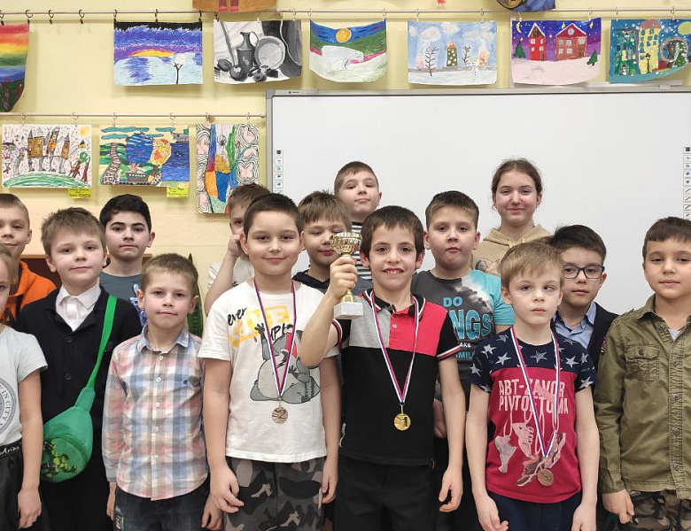 Победители и призёры шахматного турнира, в честь Дня Защитника Отечества.
